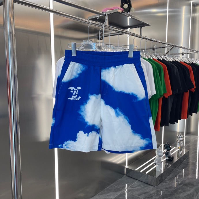 New blue five point shorts