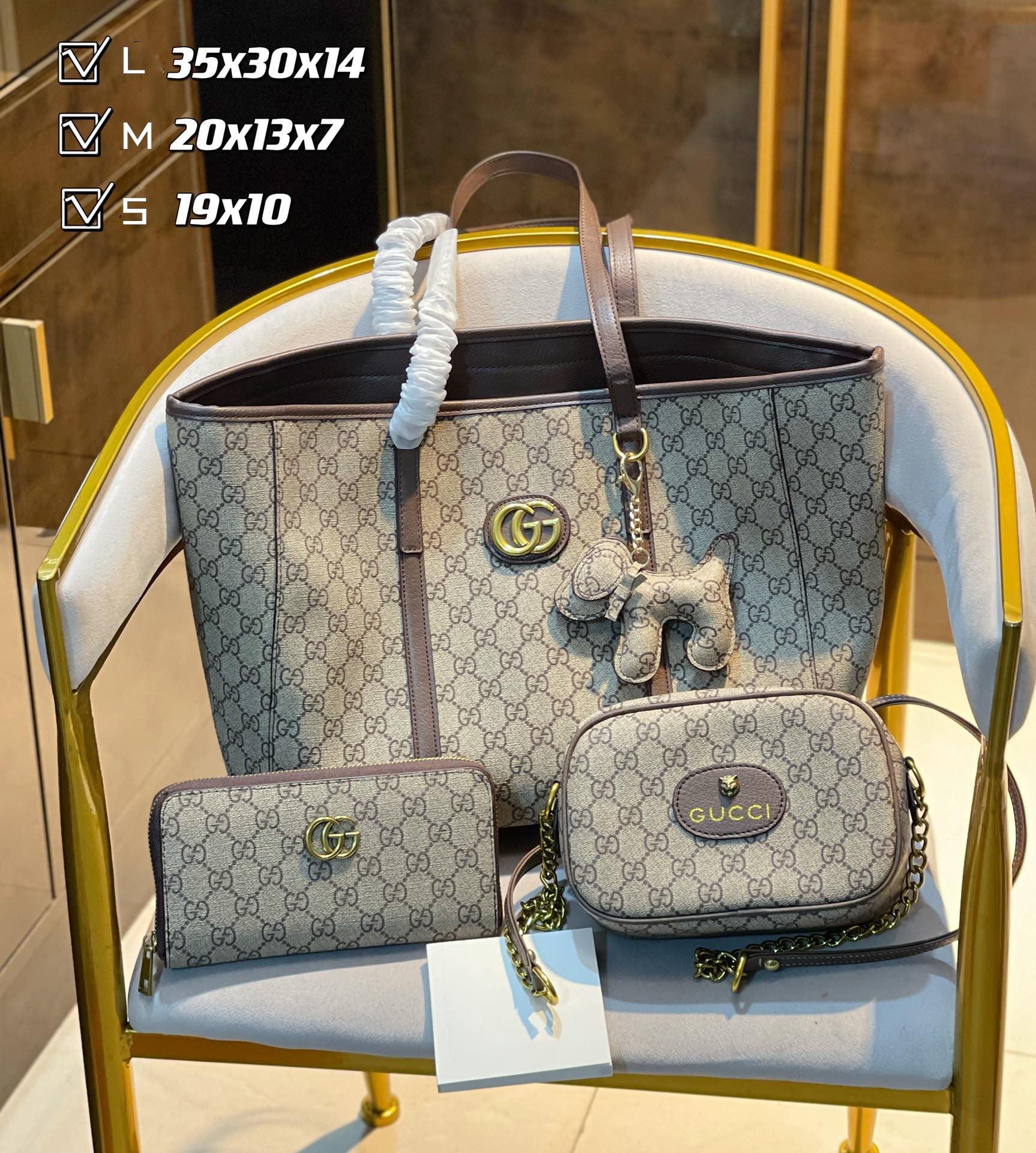 New fashion design style all-match three-piece bag S35