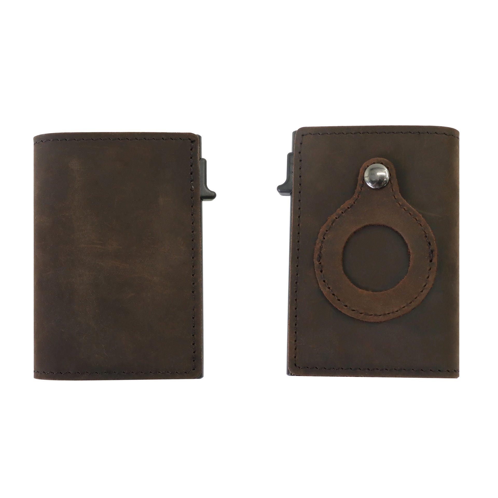 Pop-up leather anti-theft wallet