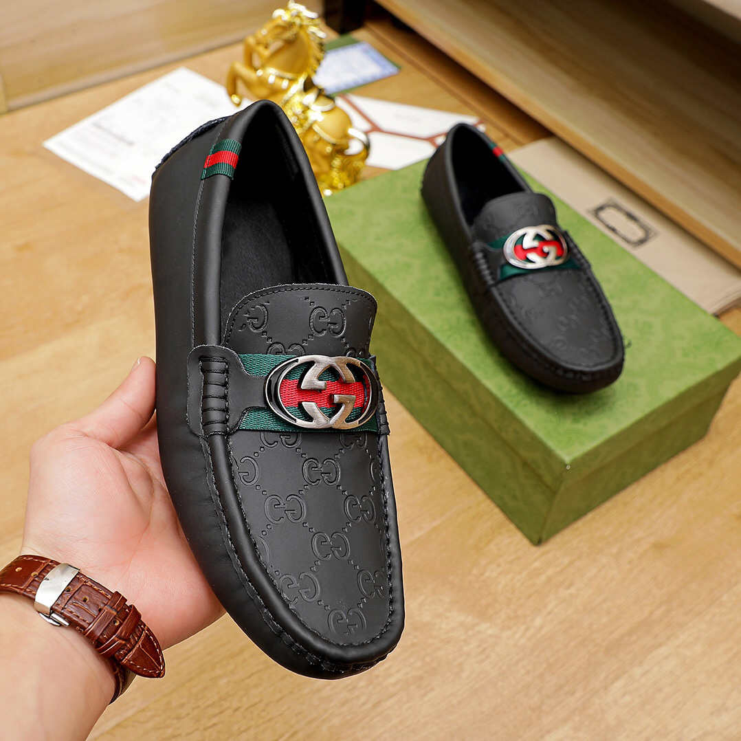 G letters pattern casual slip on shoes