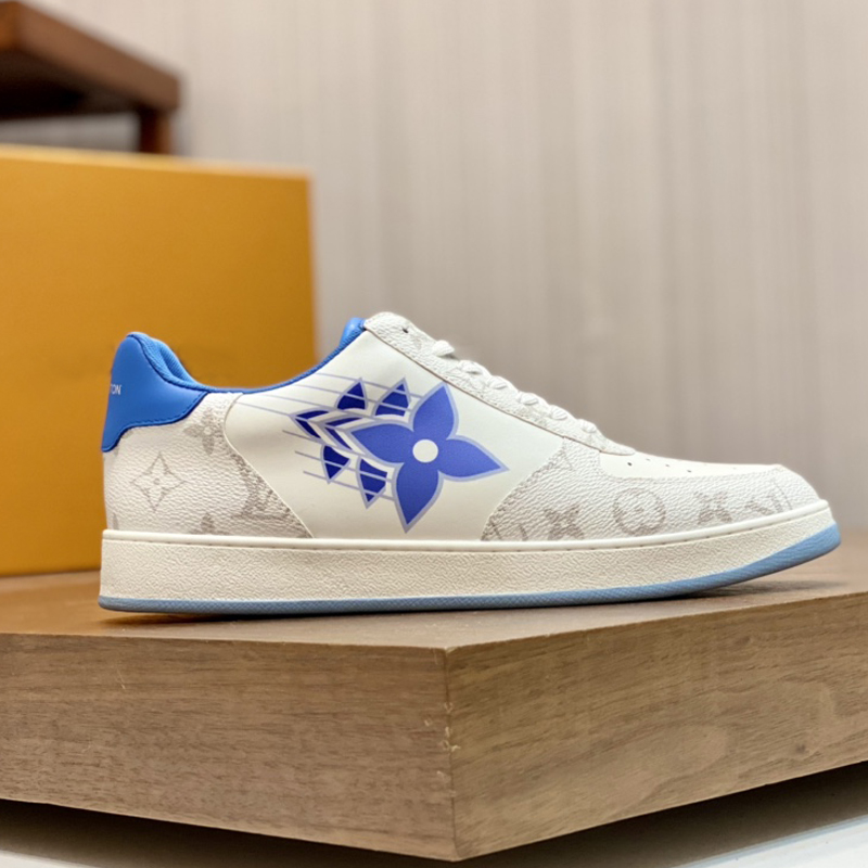 Blue Print Fashion Lace-Up Sneakers