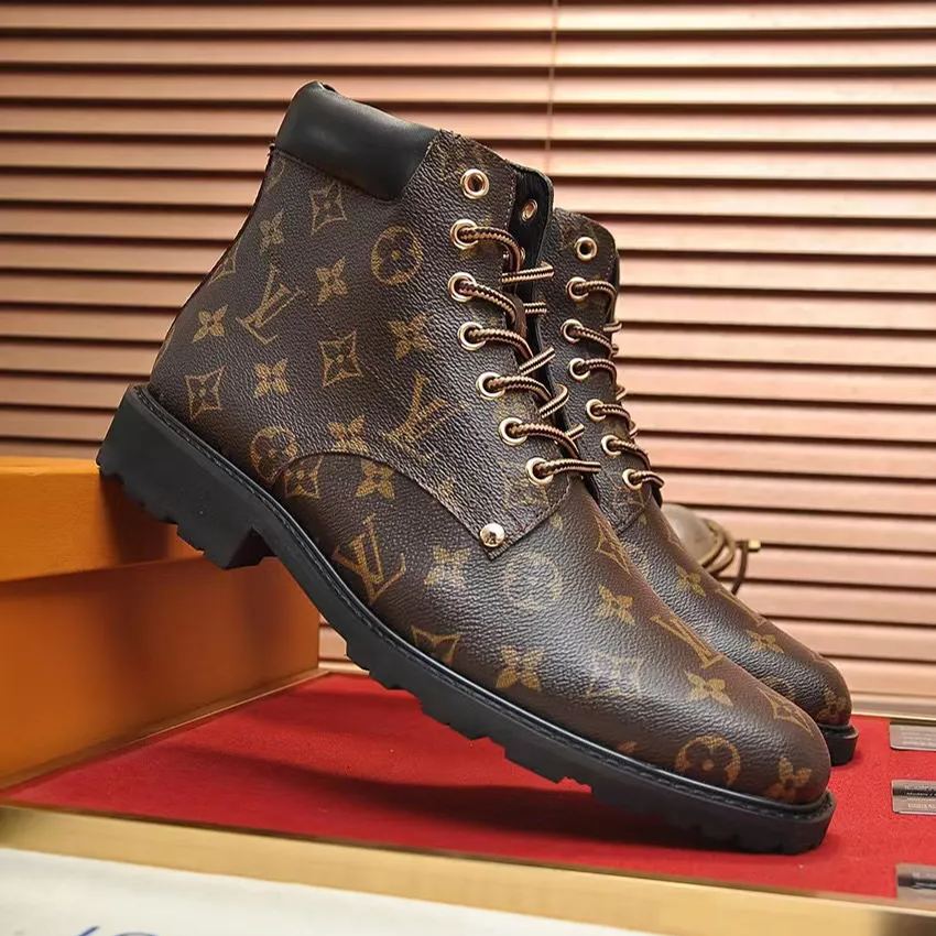 Men's Casual High Top V Print Boutique Boots