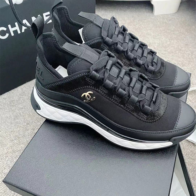 Classic Logo Black and White Women's Sneakers