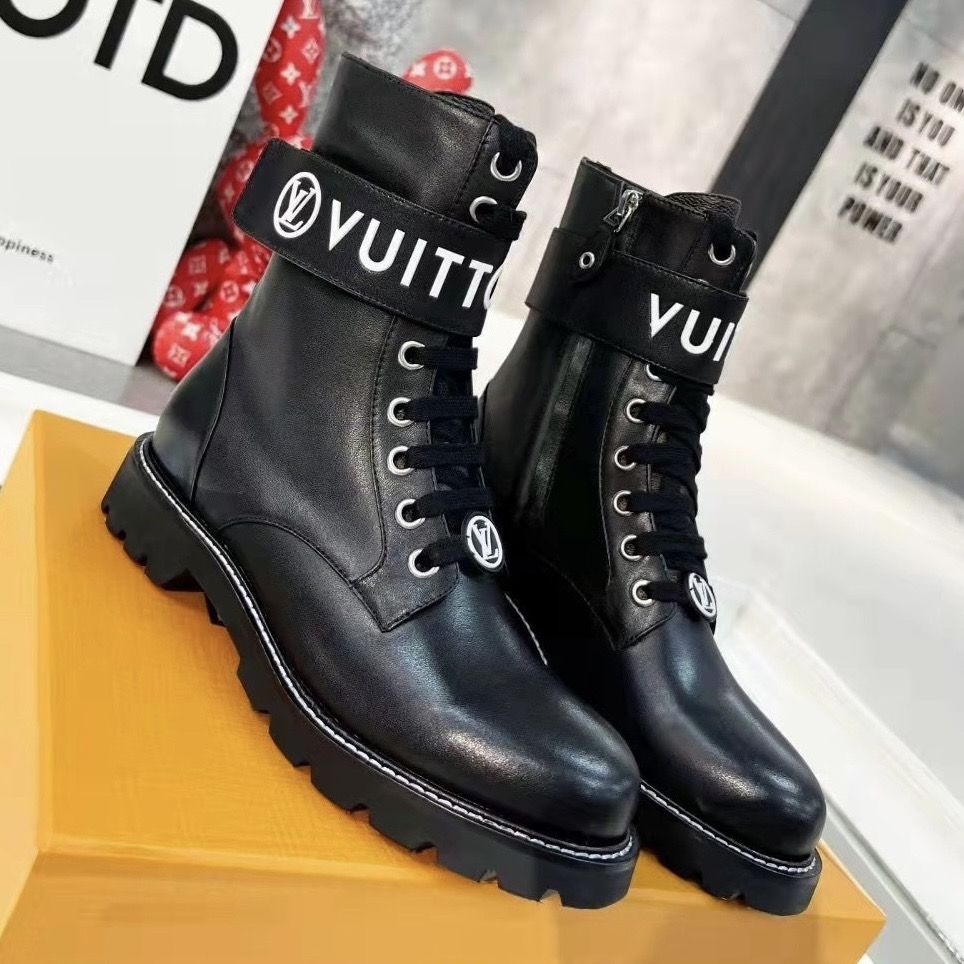 Martin boots women's new leather short boots flat side zipper letter belt niche simple fashion all-match single boots