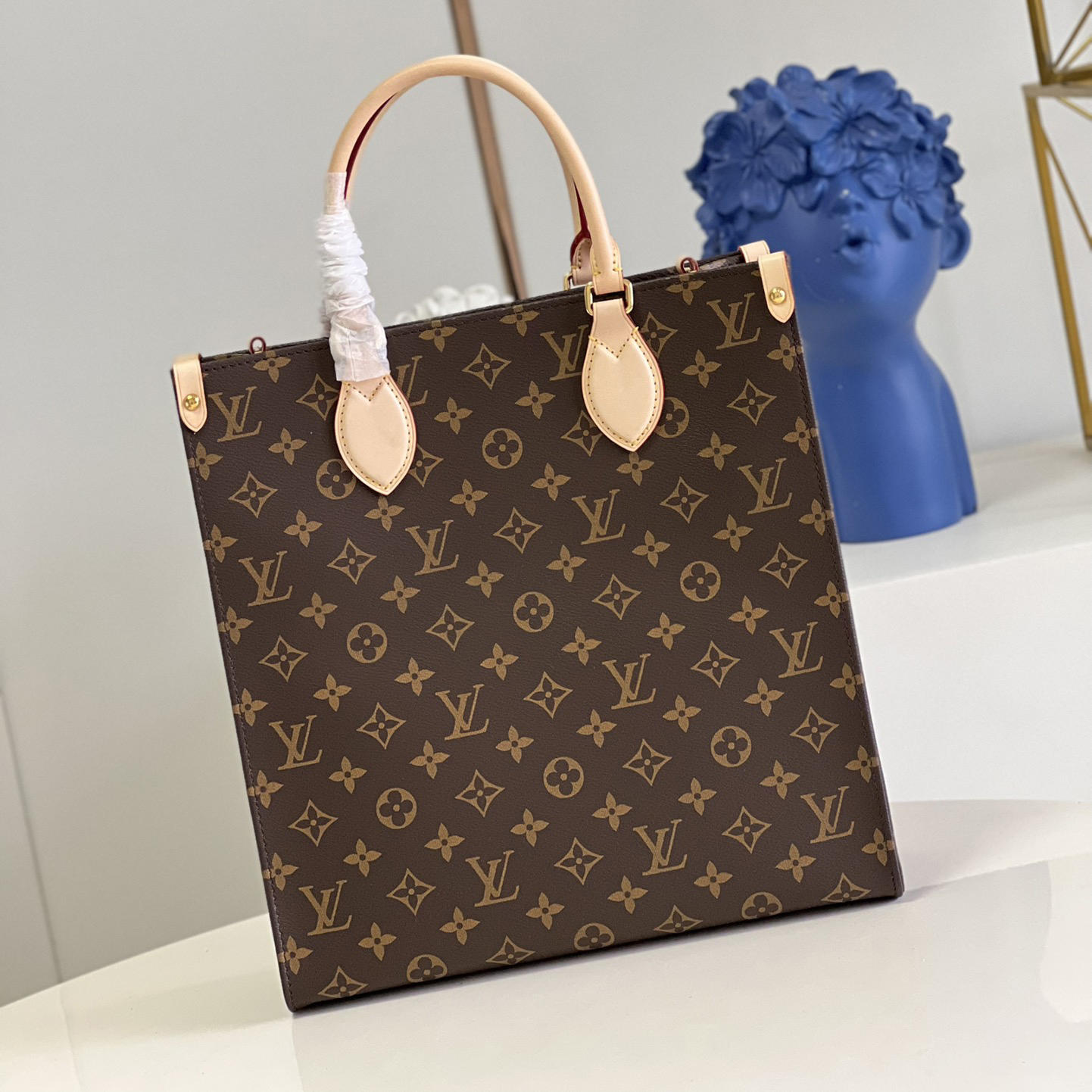 Ladies Fashion Luxury V Logo Classic Brown Tote Bag