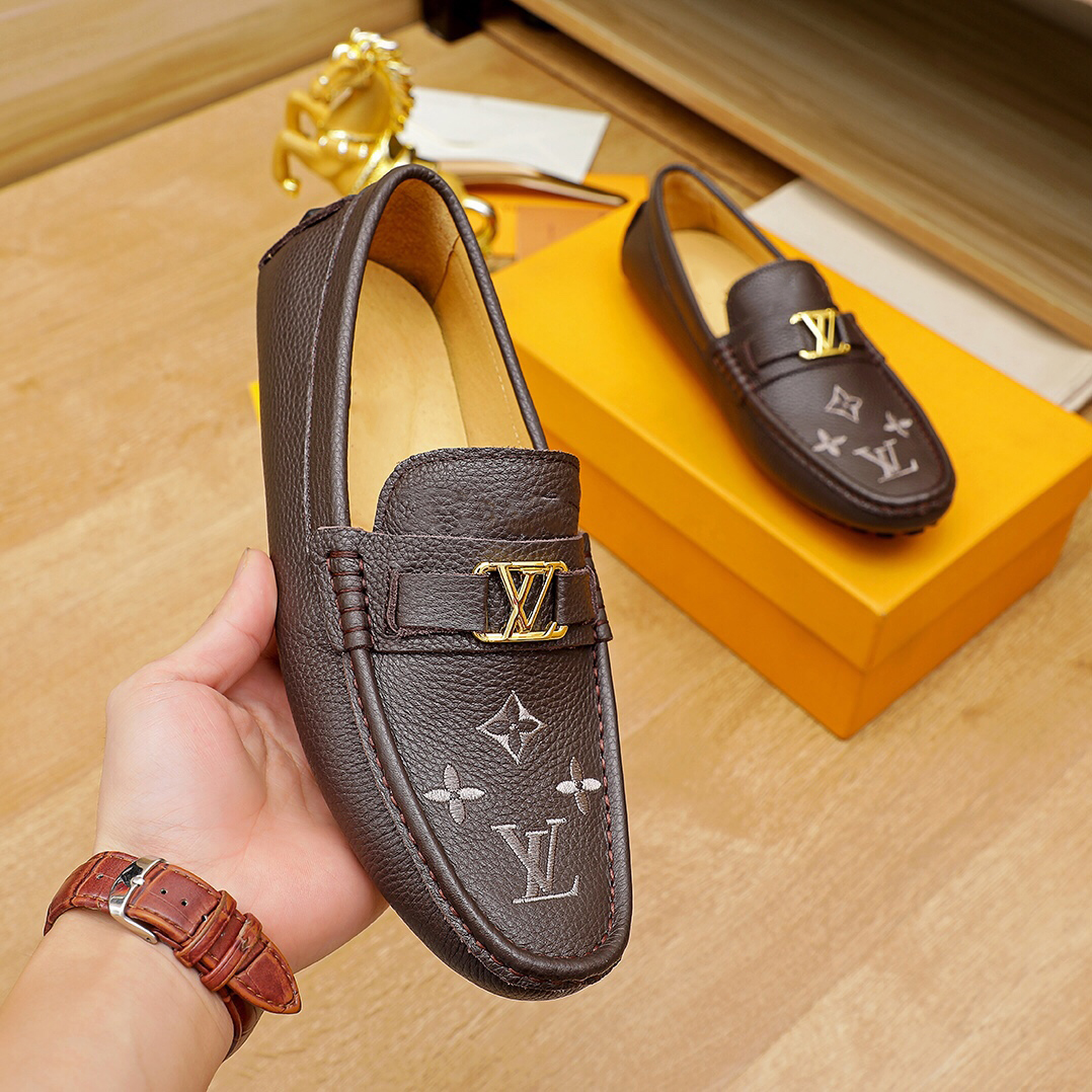 Simple luxury formal dress slip on shoes