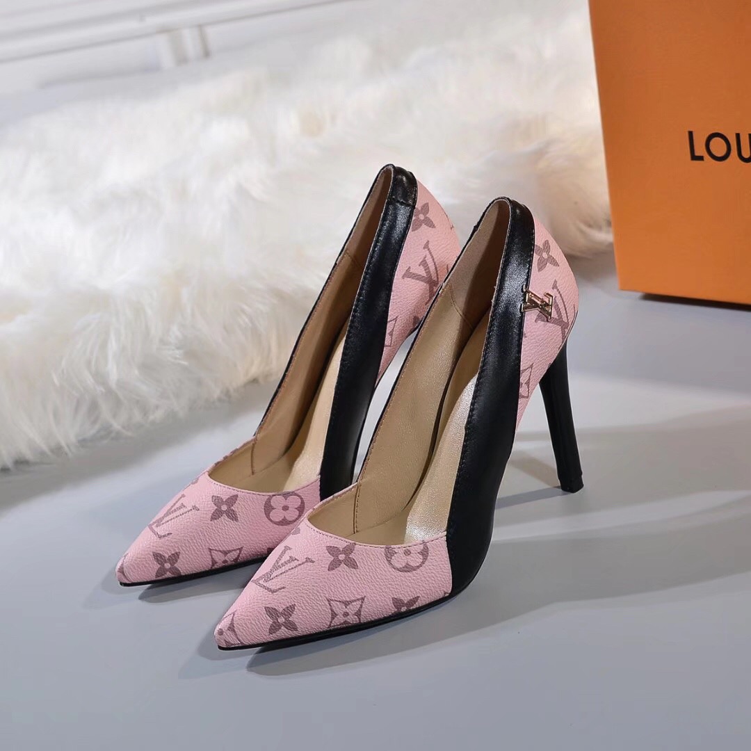 Pink pointed toe high heels XC16042707