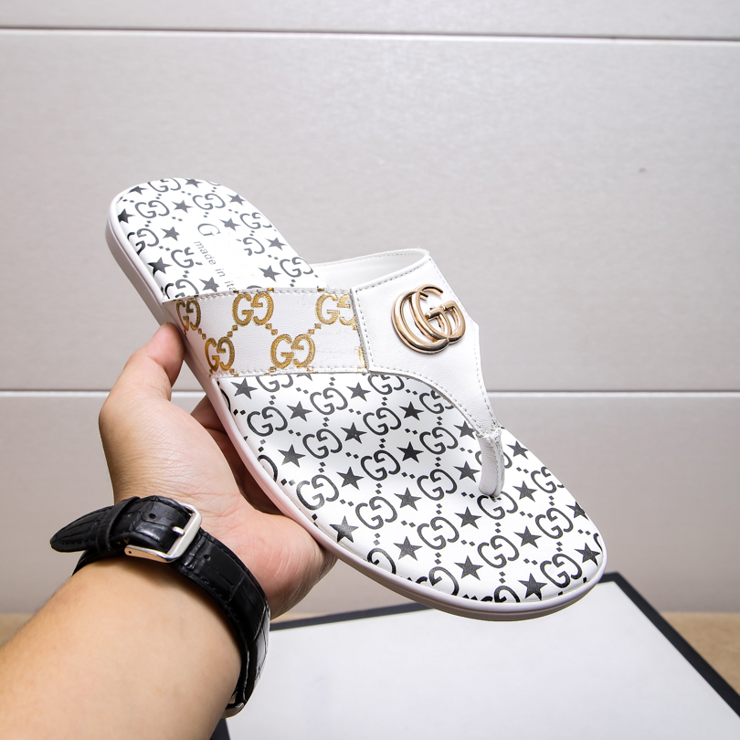 New fashion golden g with stars pattern flip flops