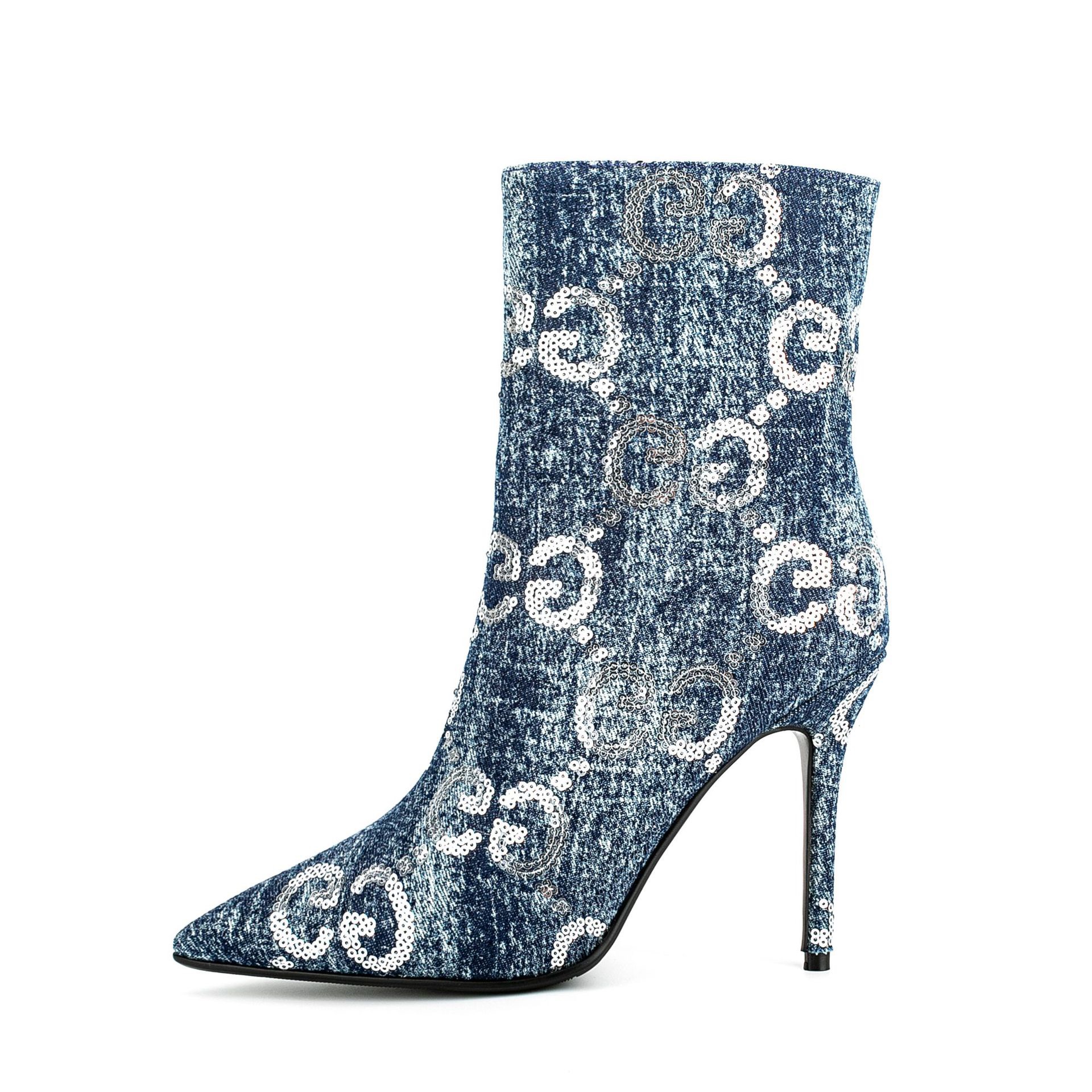 New denim ankle boots for women 68-230908