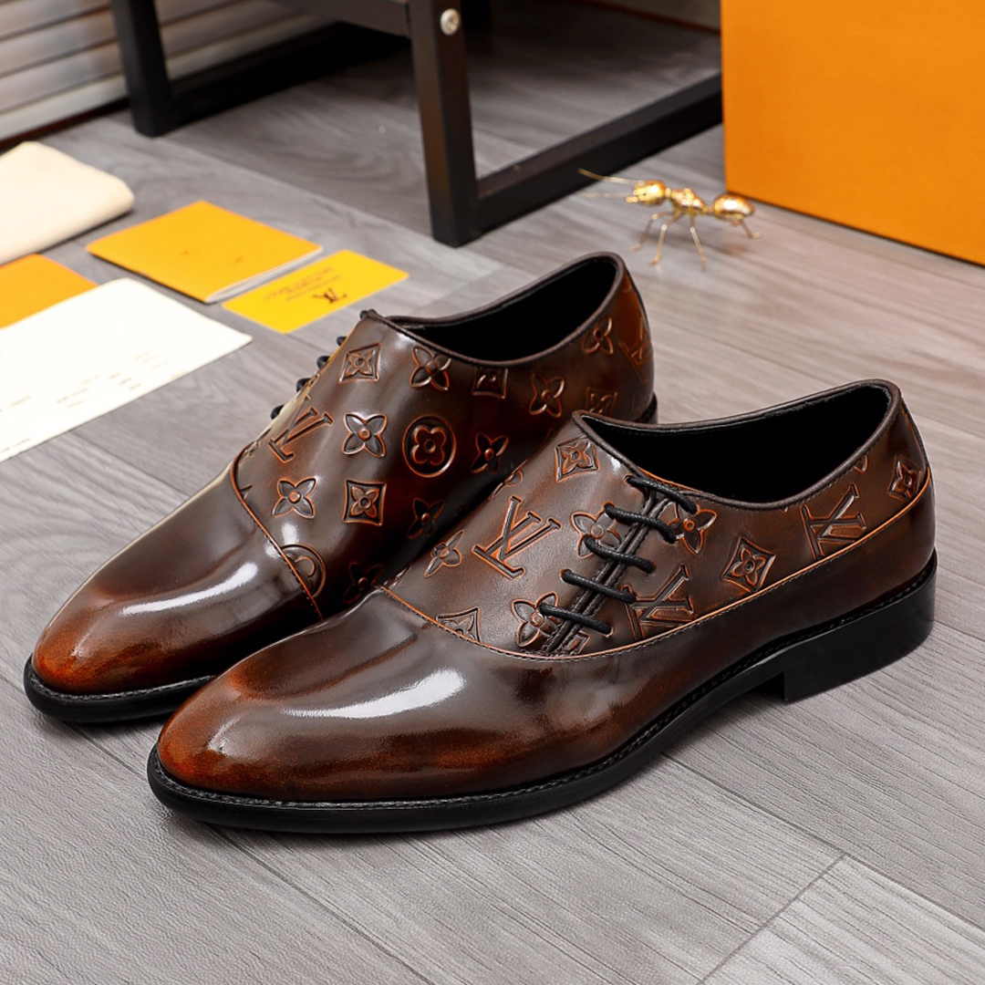 Luxury side laceup formal dress shoes