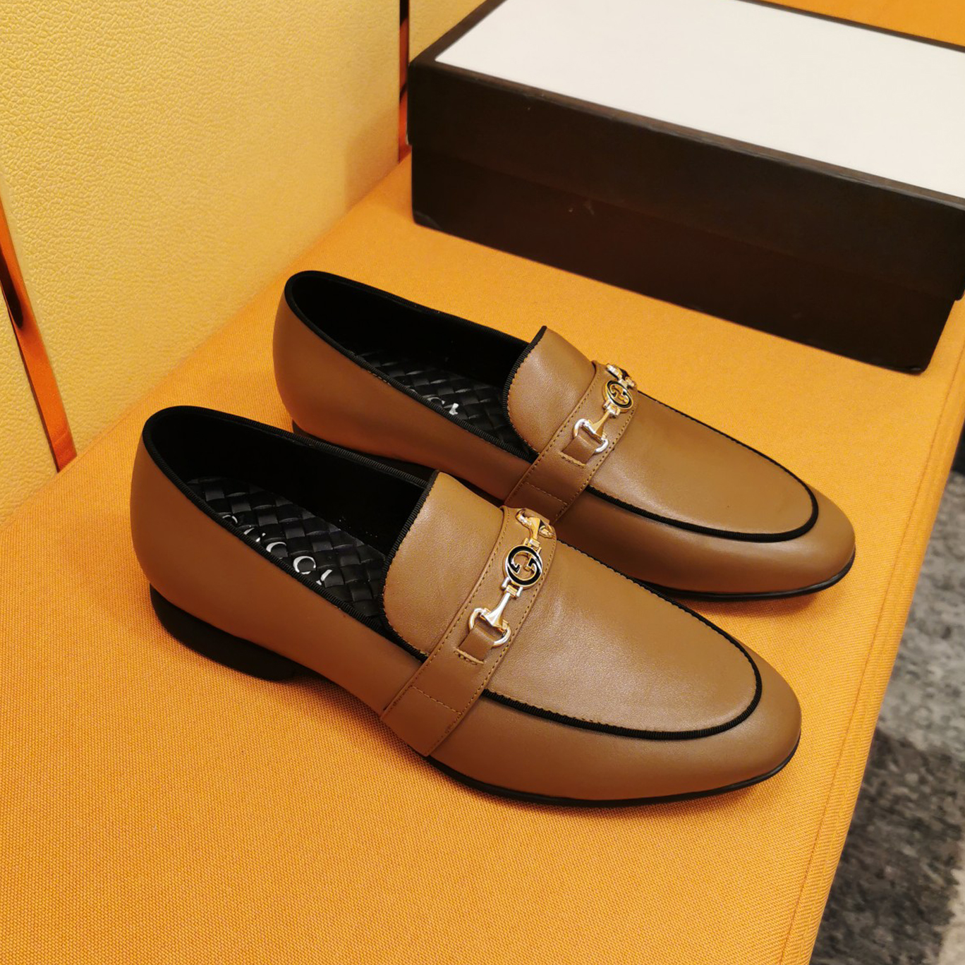Brown Leather Handmade Men's Loafers