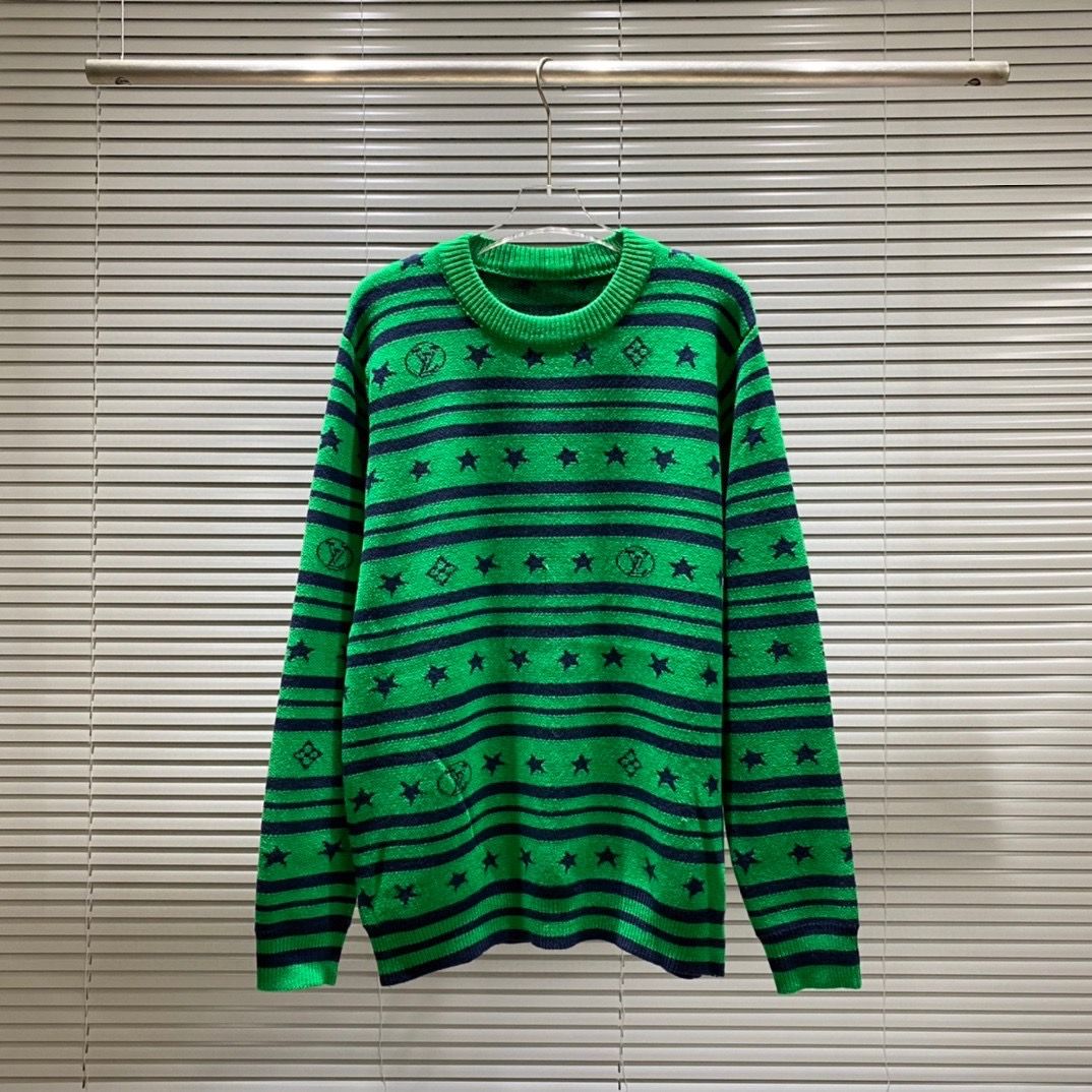 Autumn and winter new trendy brand letter jacquard knitted sweater men and women loose casual round neck top couple models S24