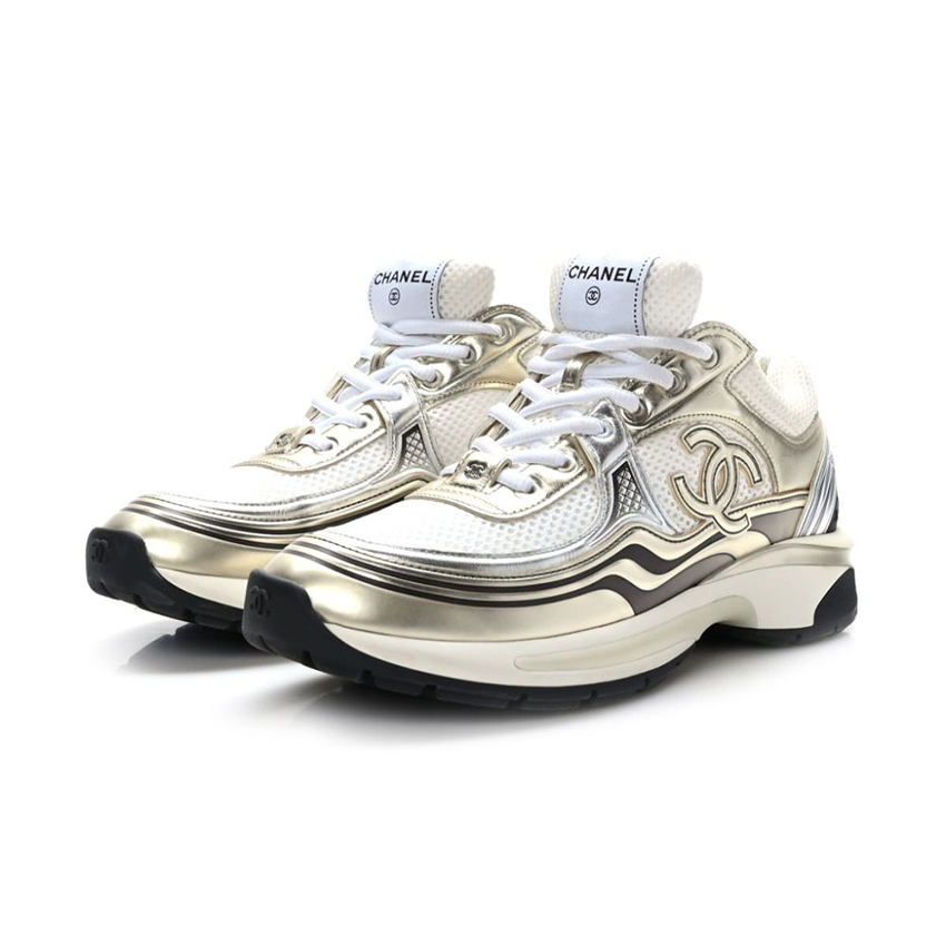 CC appliqué panelled sneakers