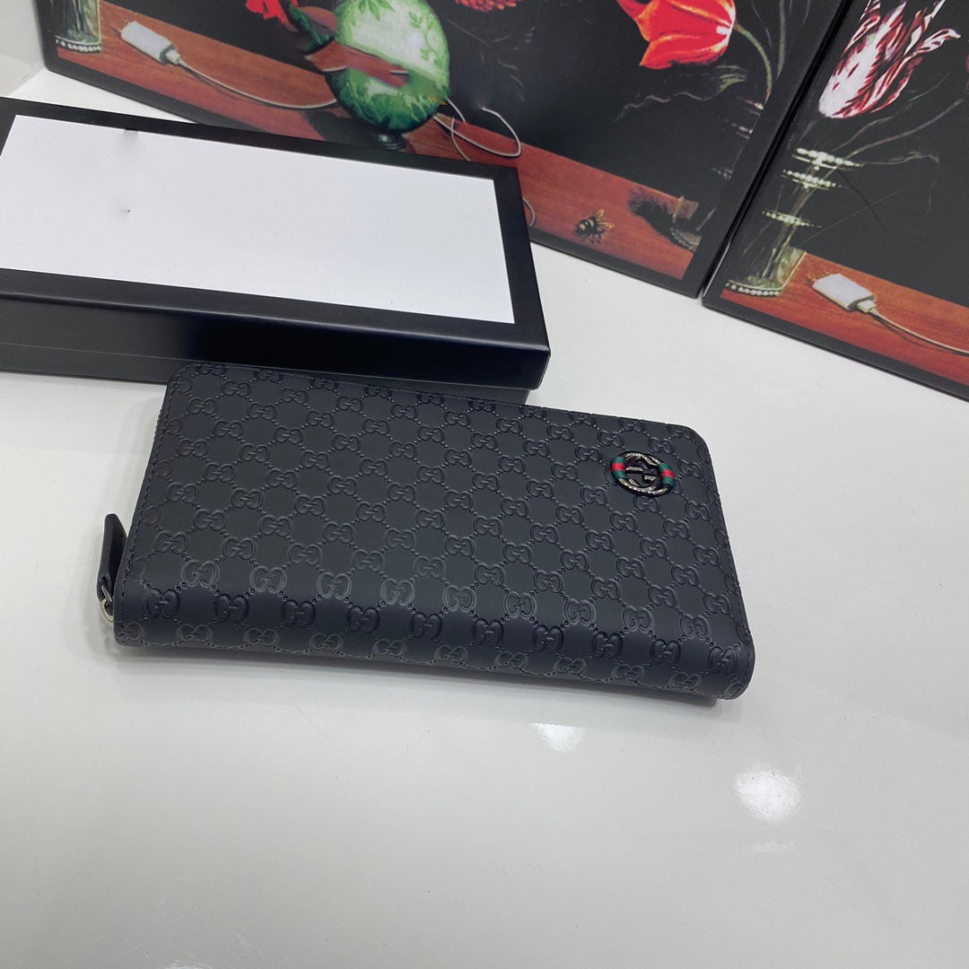 Men's New Wallet Men's Leather Long Wallet Zipper Bag S14