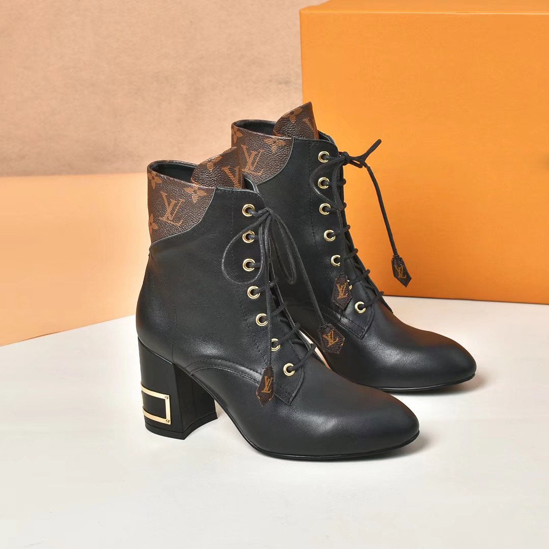 New fashion high-heeled all-match ankle boots S01