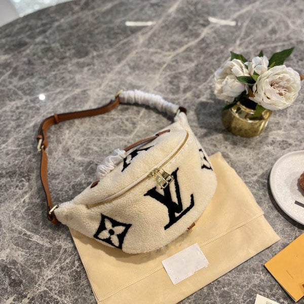 Autumn Winter Fashion Waist Bag Wool Chest Bag Messenger Bag
