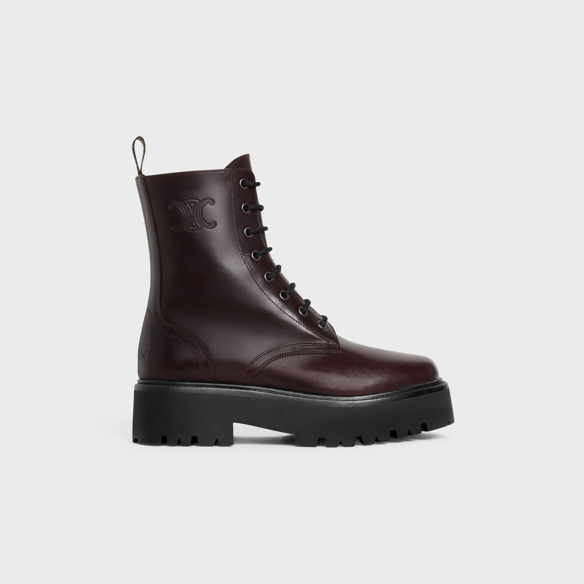 CE BULKY LACE-UP BOOT IN CALFSKIN