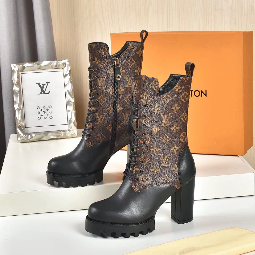 New fashion high-heeled all-match ankle boots S09