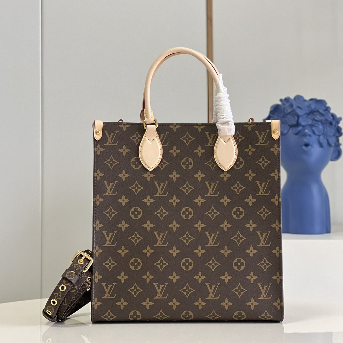 Ladies Fashion Luxury V Logo Classic Brown Tote Bag