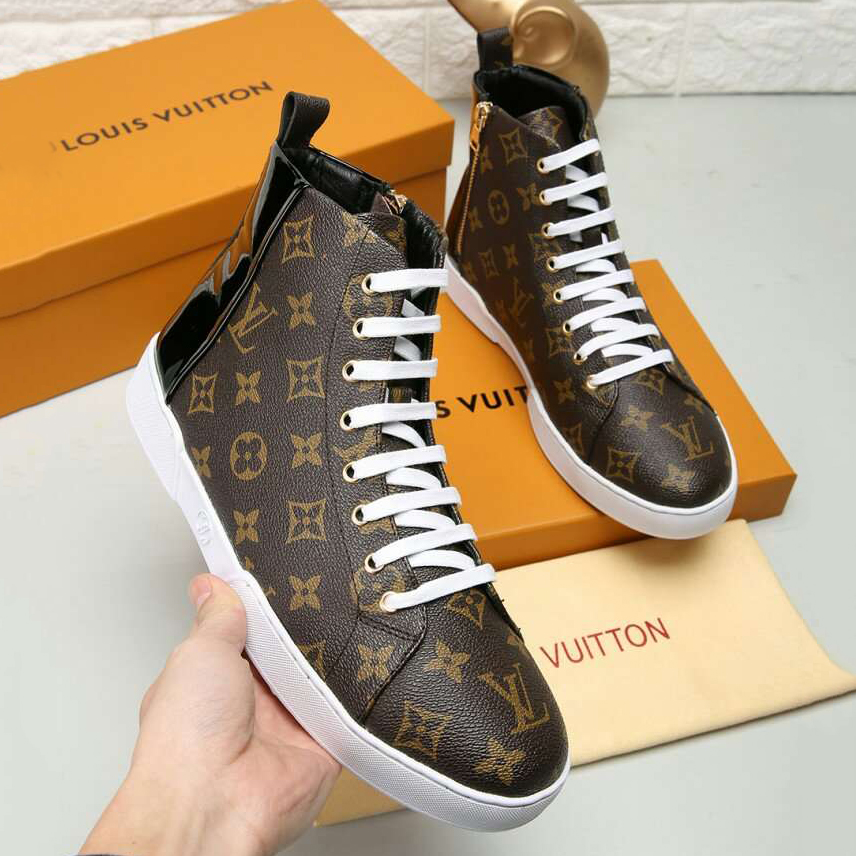 New Fashion Men's Versatile Alphabet Athletic High Top Boots