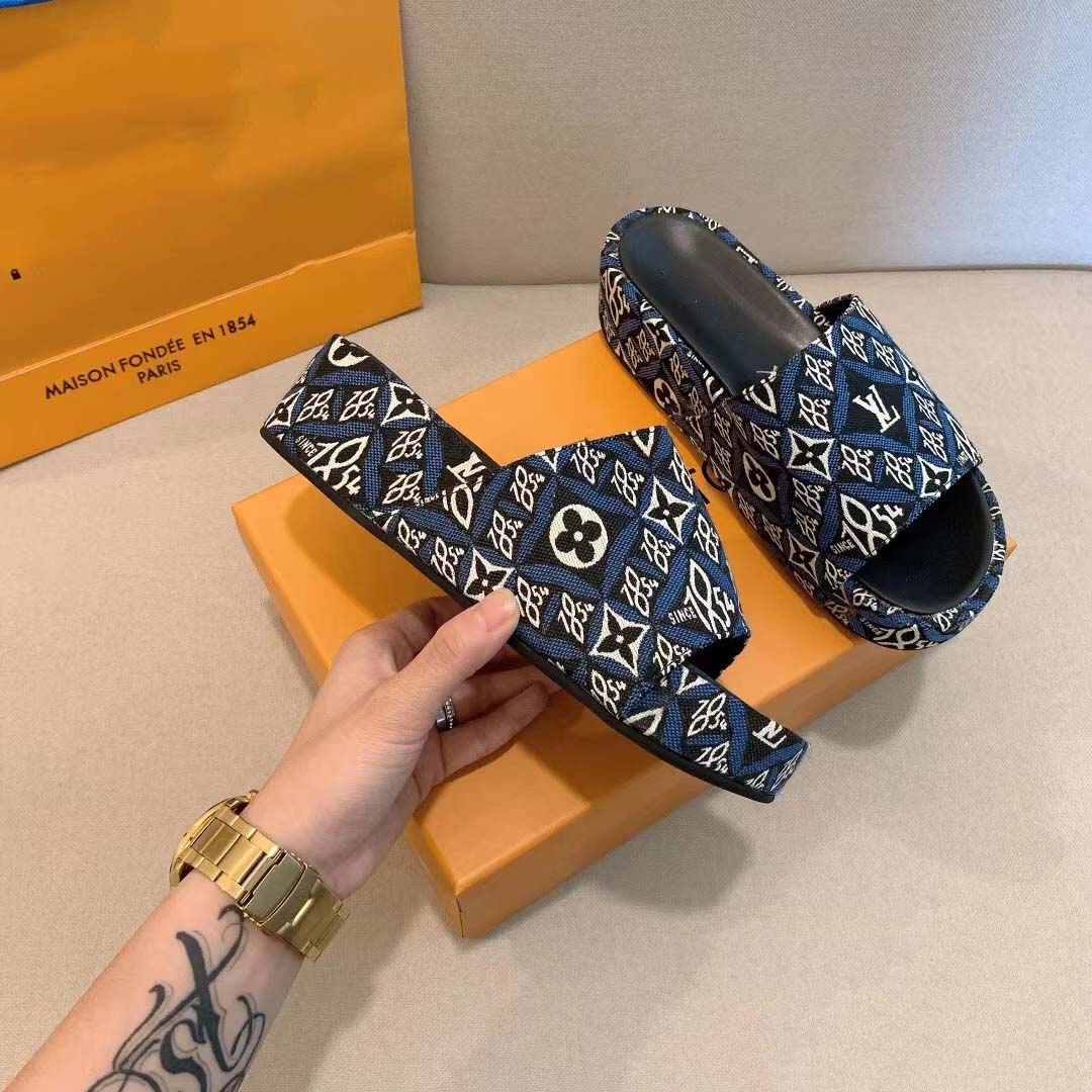 New letter outerwear thick sole sandal PD52001