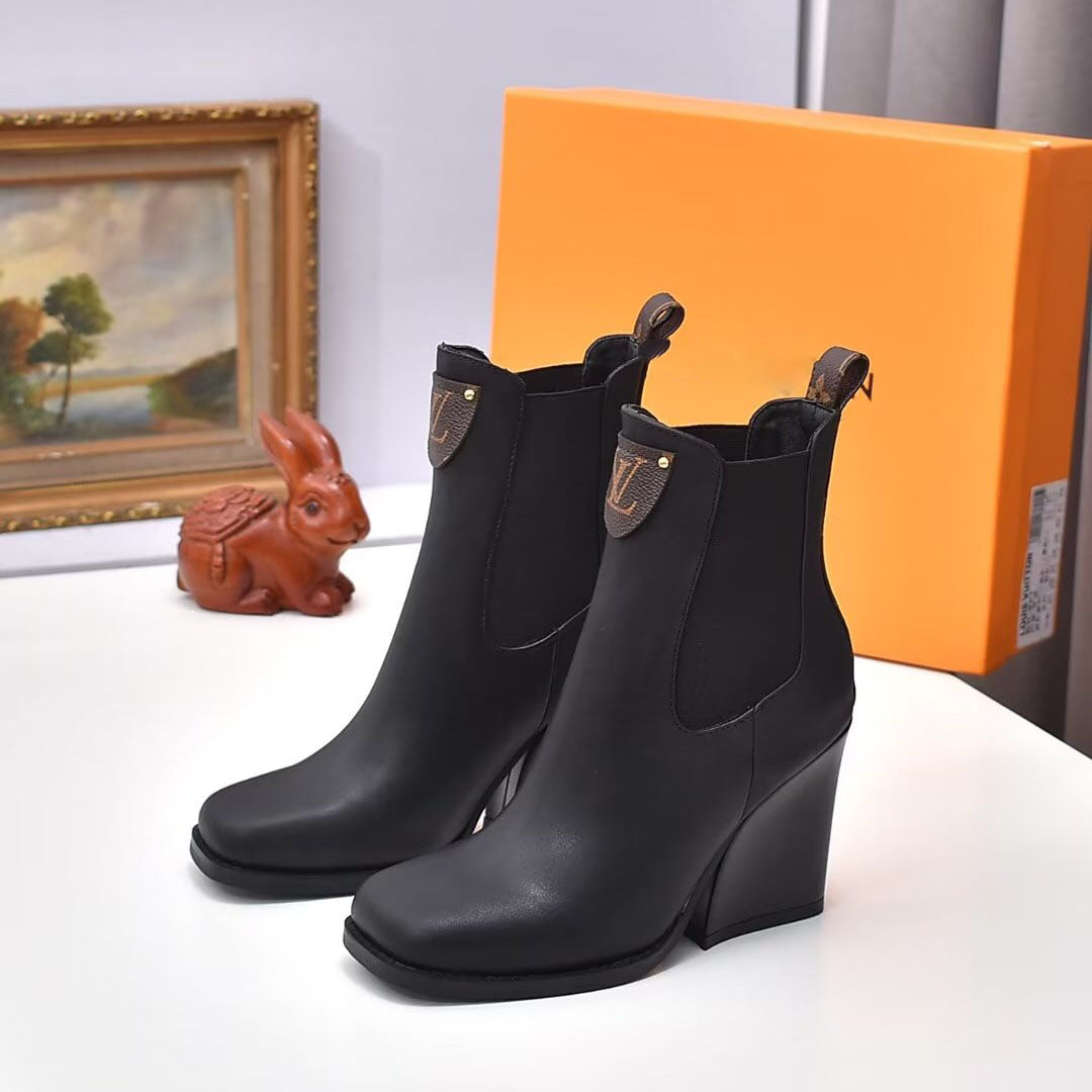 New fashion high-heeled all-match ankle boots S10