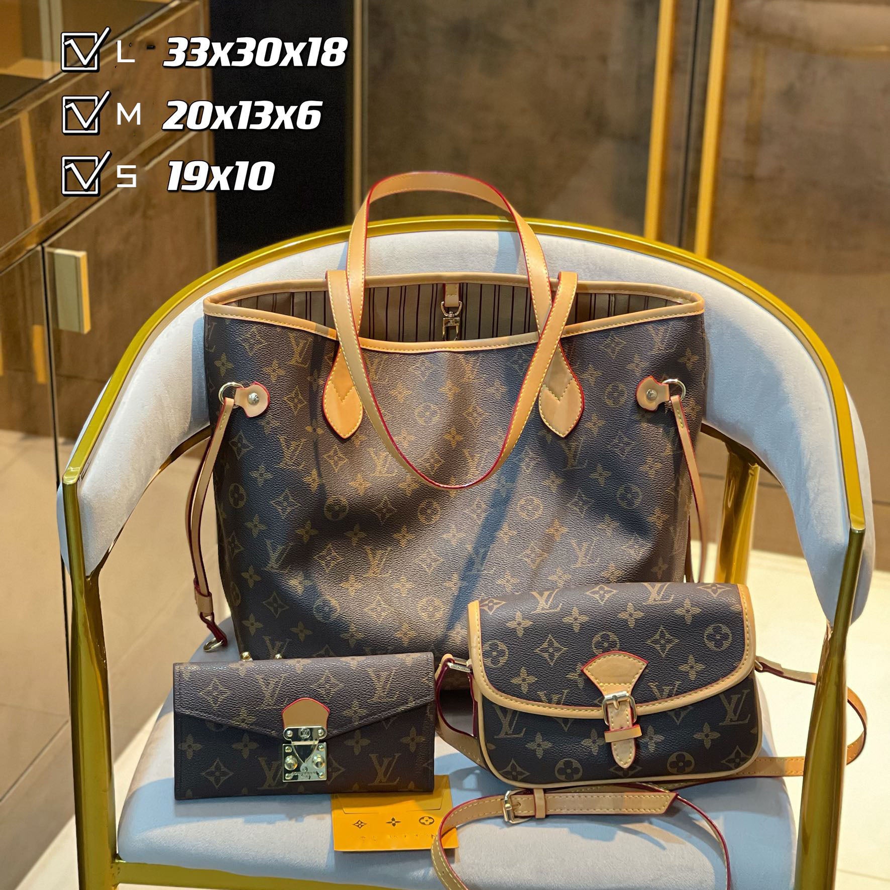 New fashion design style all-match three-piece bag S33