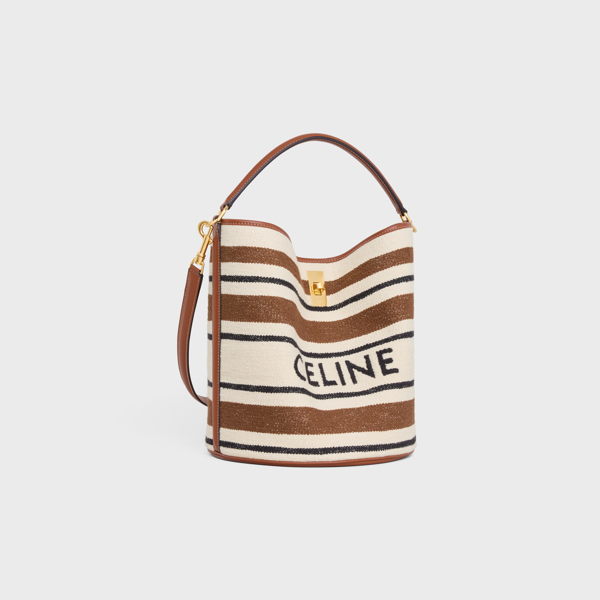 BUCKET 16 BAG IN STRIPED TEXTILE WITH CELINE JACQUARD 11137
