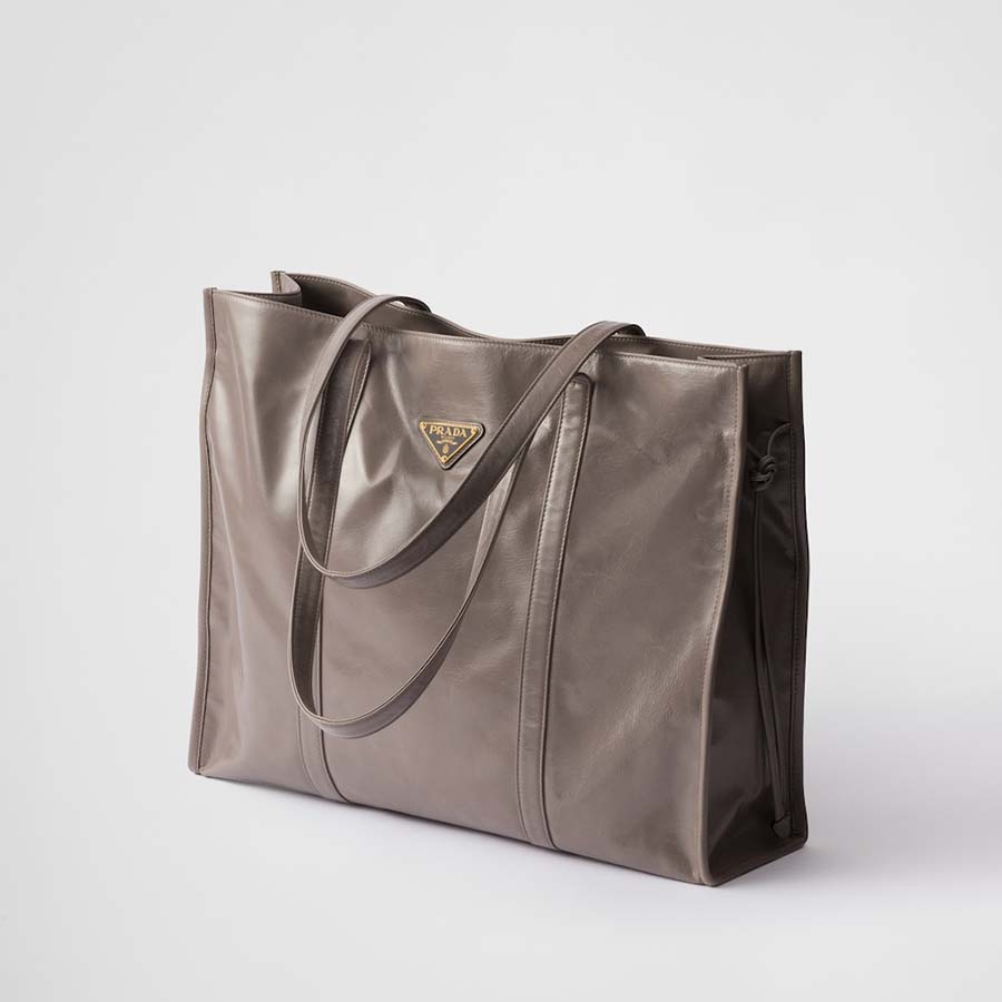 Large leather tote bag