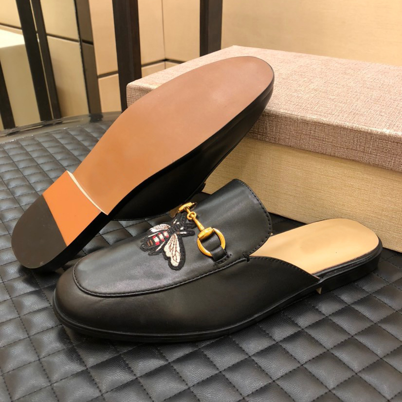 Men's Classic Lightweight Rubber Flexible Half Slippers-2