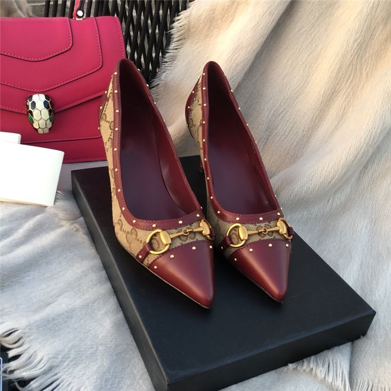 G horsebit stud pumps