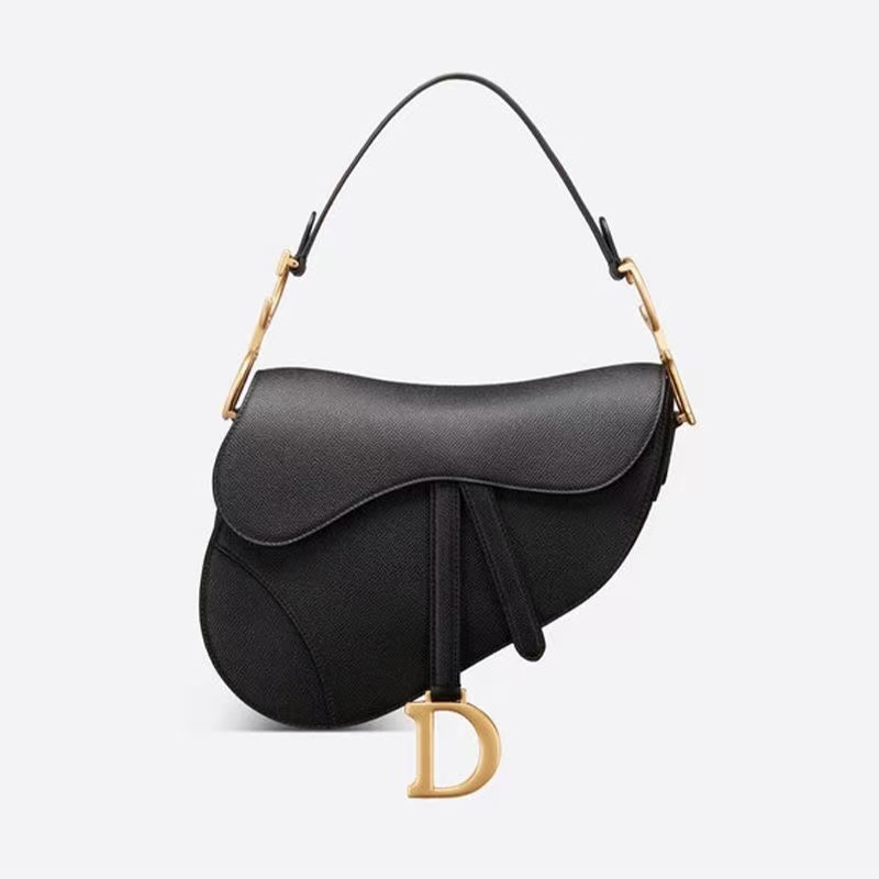 Saddle Bag Black Grrained Calfskin PD16042702
