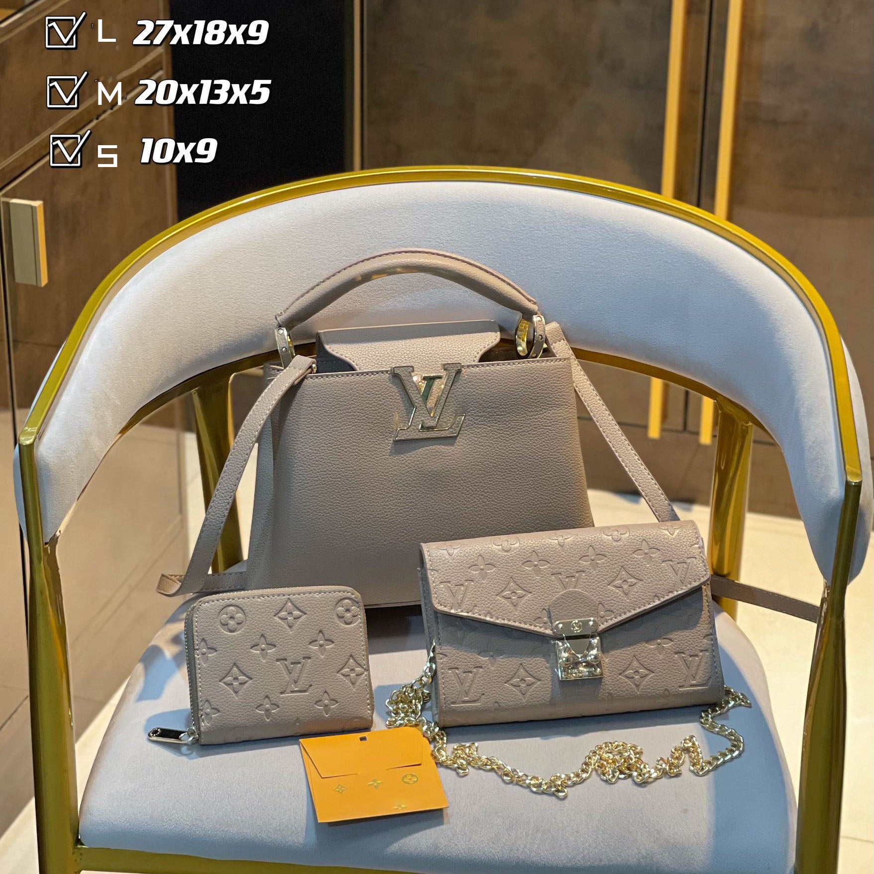 New fashion design style all-match three-piece bag S6