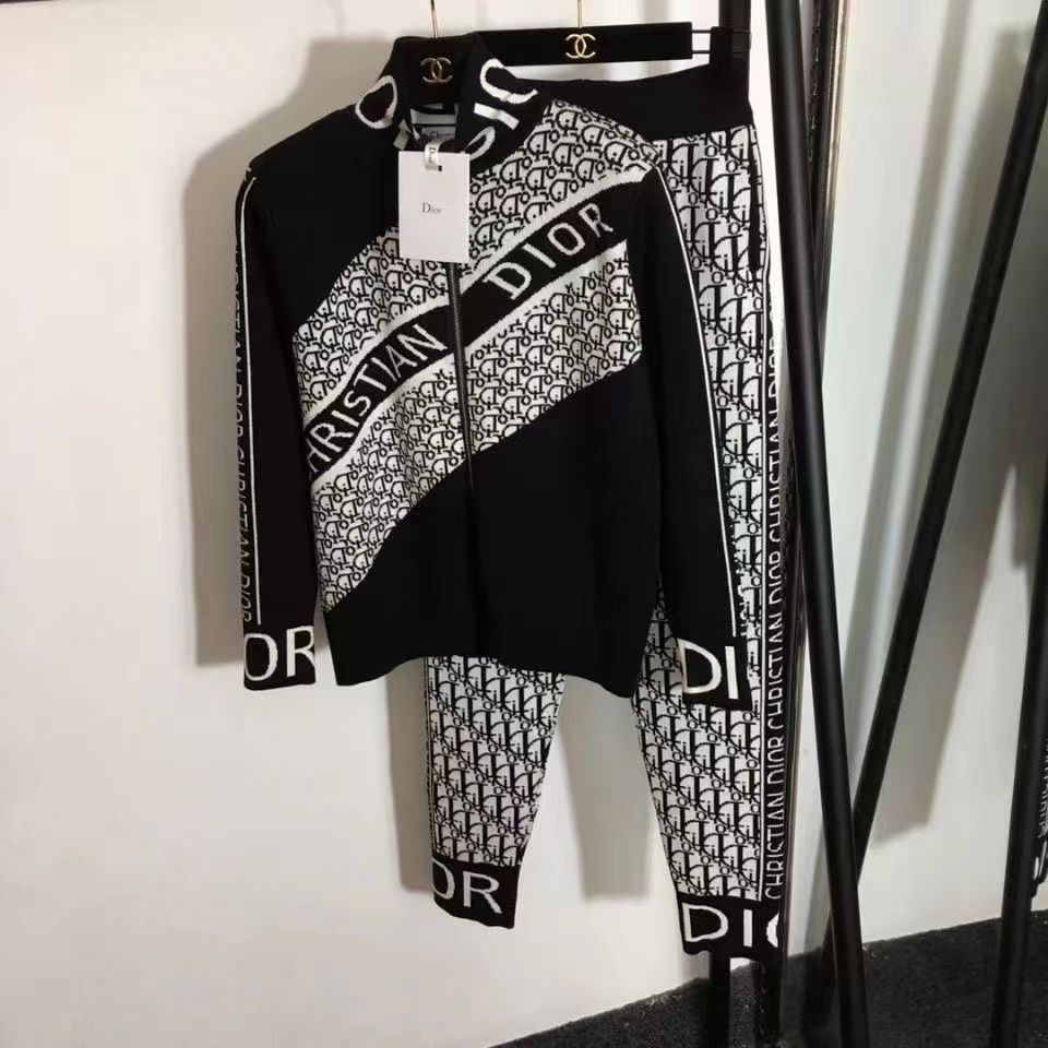 Fashion new knitted sweater two piece set PD01070716