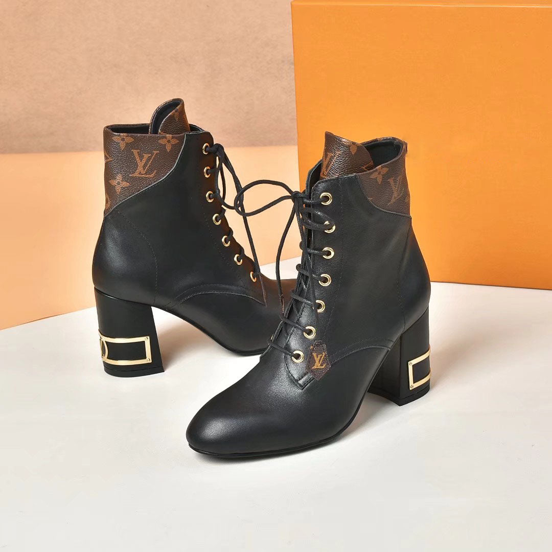 New fashion high-heeled all-match ankle boots S01