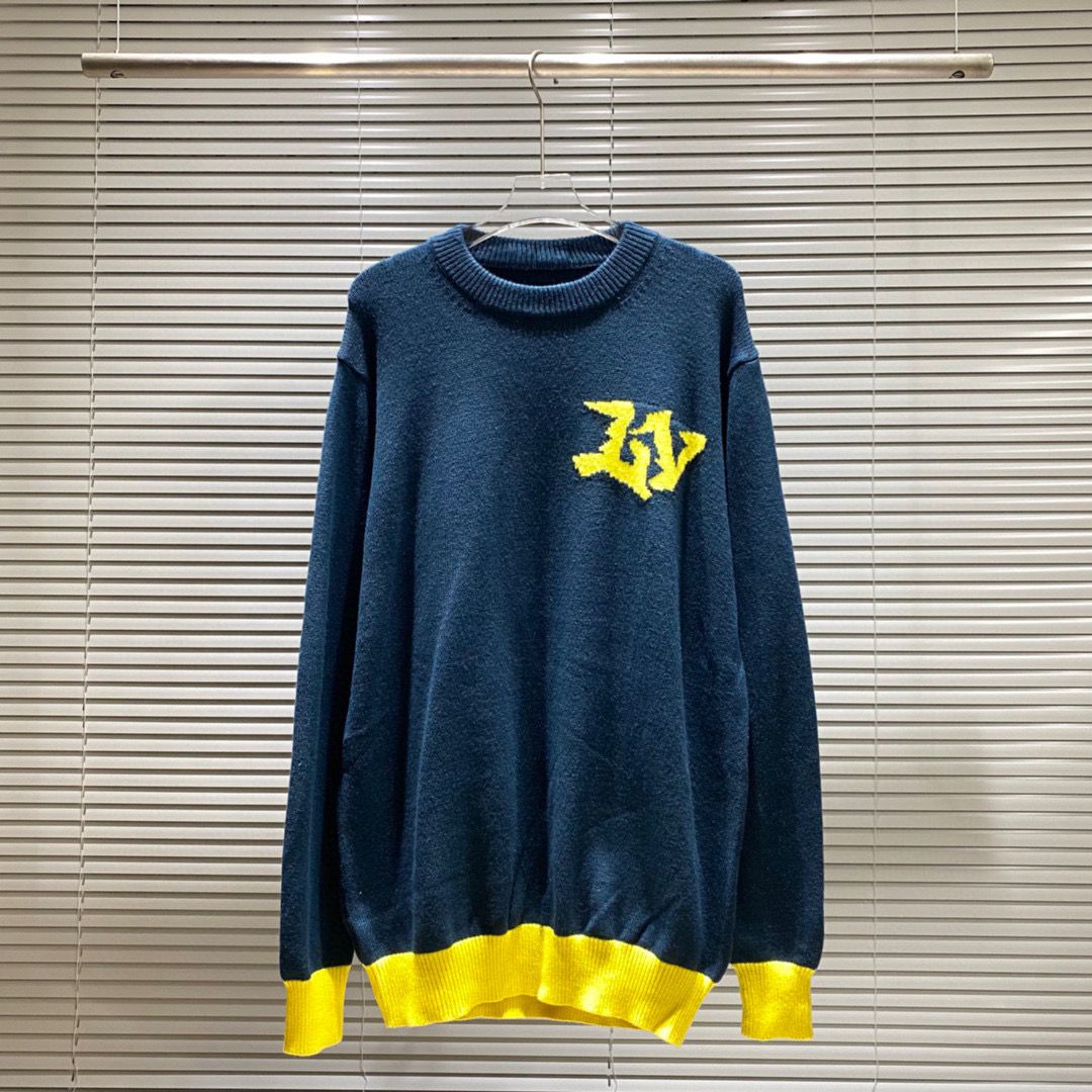 Autumn and winter new trendy brand letter jacquard knitted sweater men and women loose casual round neck top couple models S25