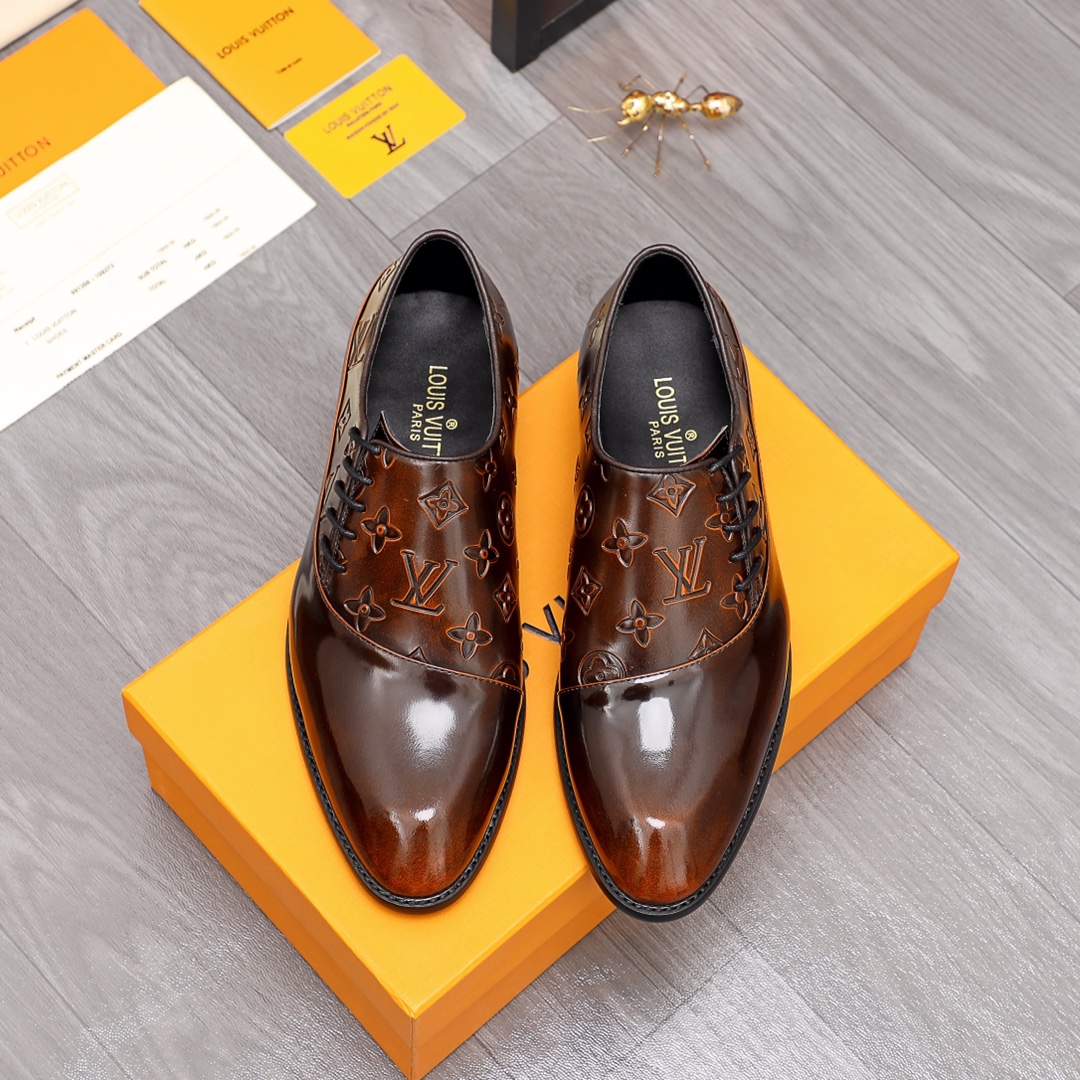 Luxury side laceup formal dress shoes