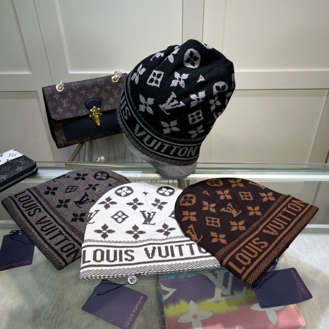 New warm knitted hat women's fashion all-match pile hat