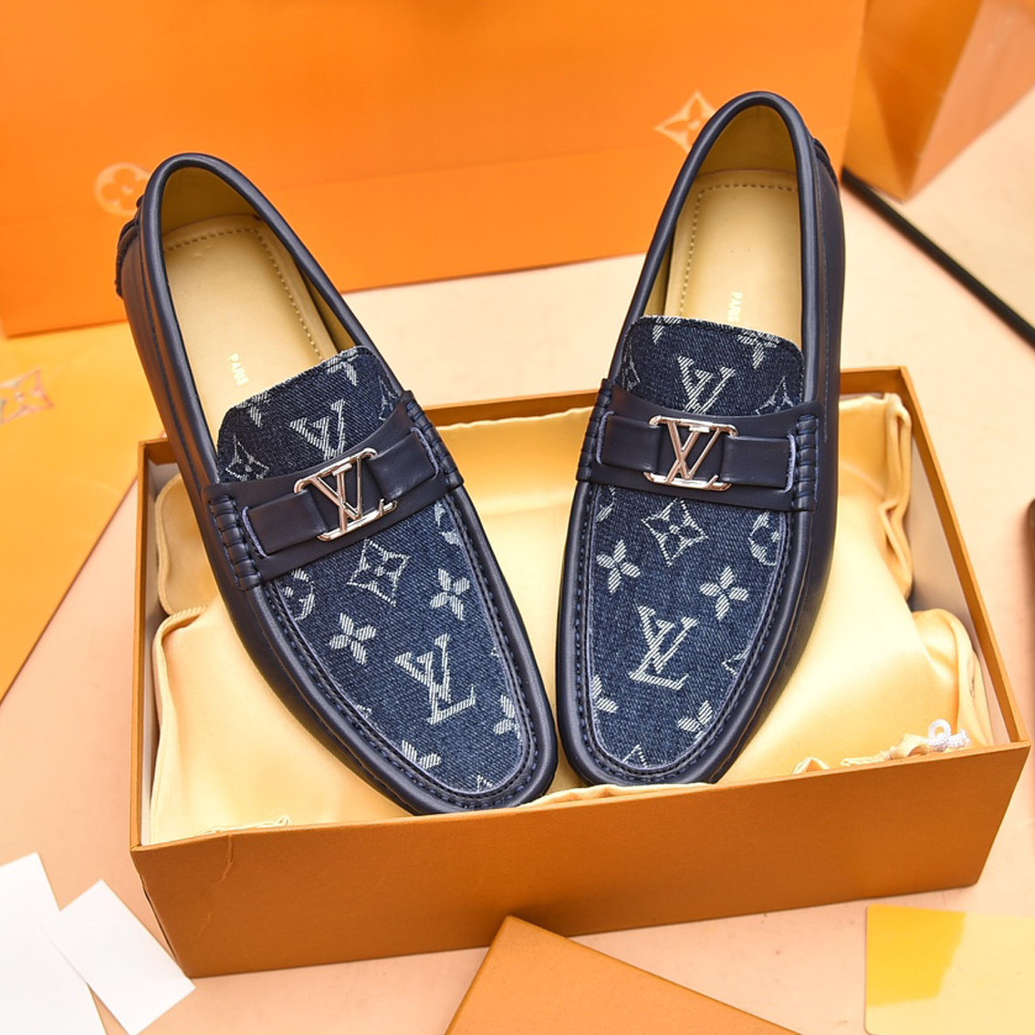 New brand classic design pattern slip-on shoes