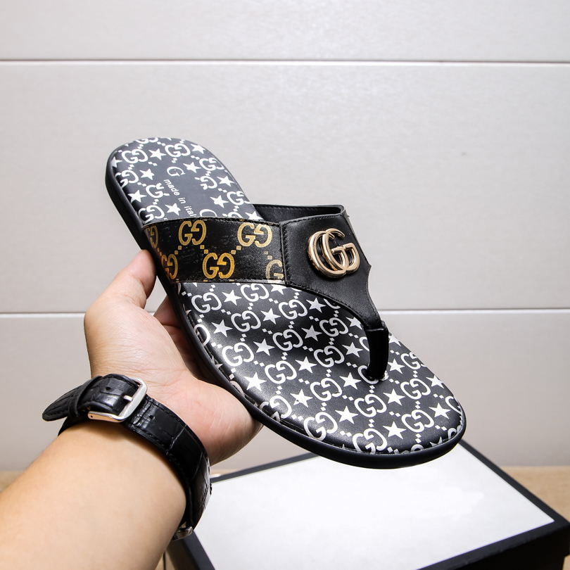 New fashion golden g with stars pattern flip flops