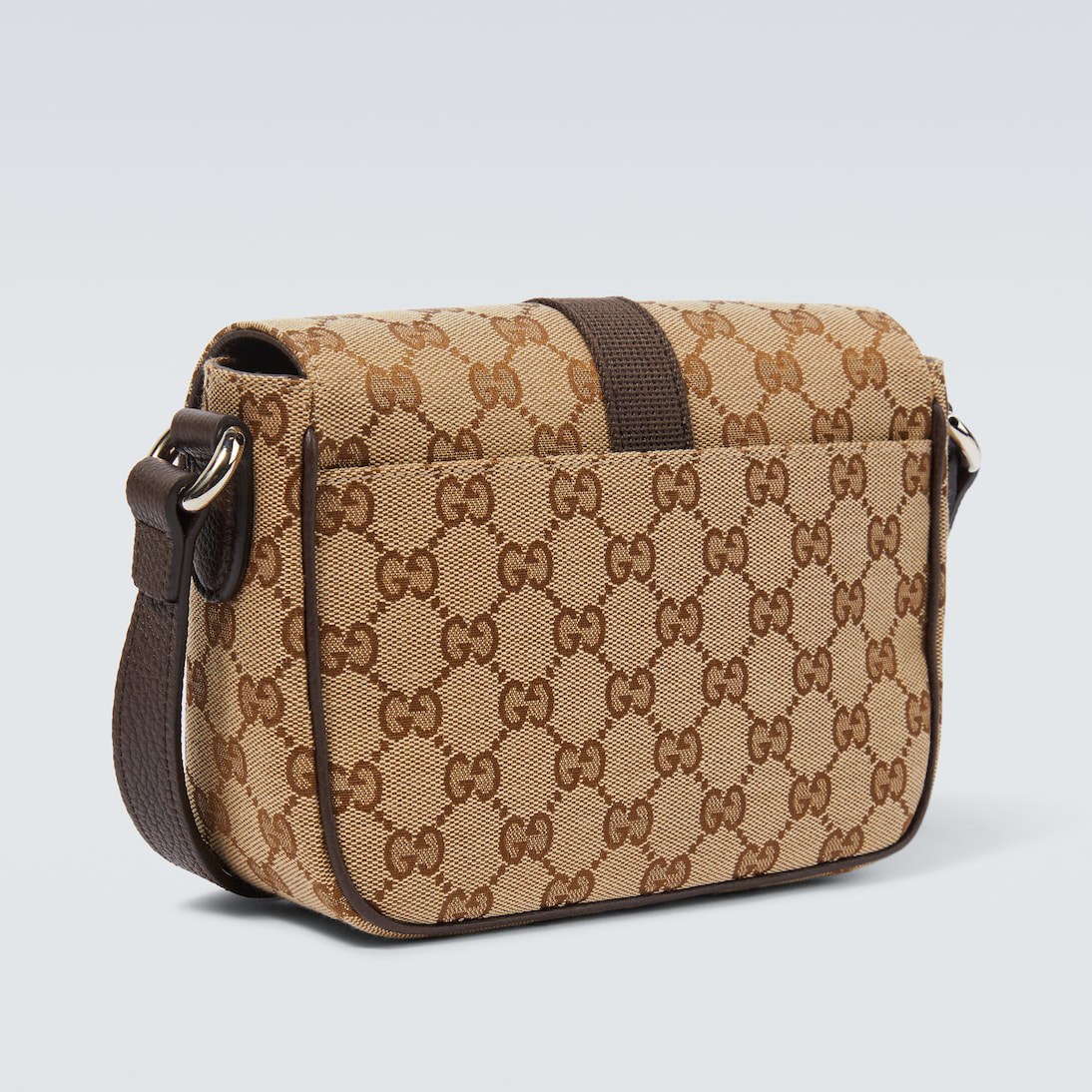 GG Canvas Mini Leather-trimmed Crossbody Bag P00943412