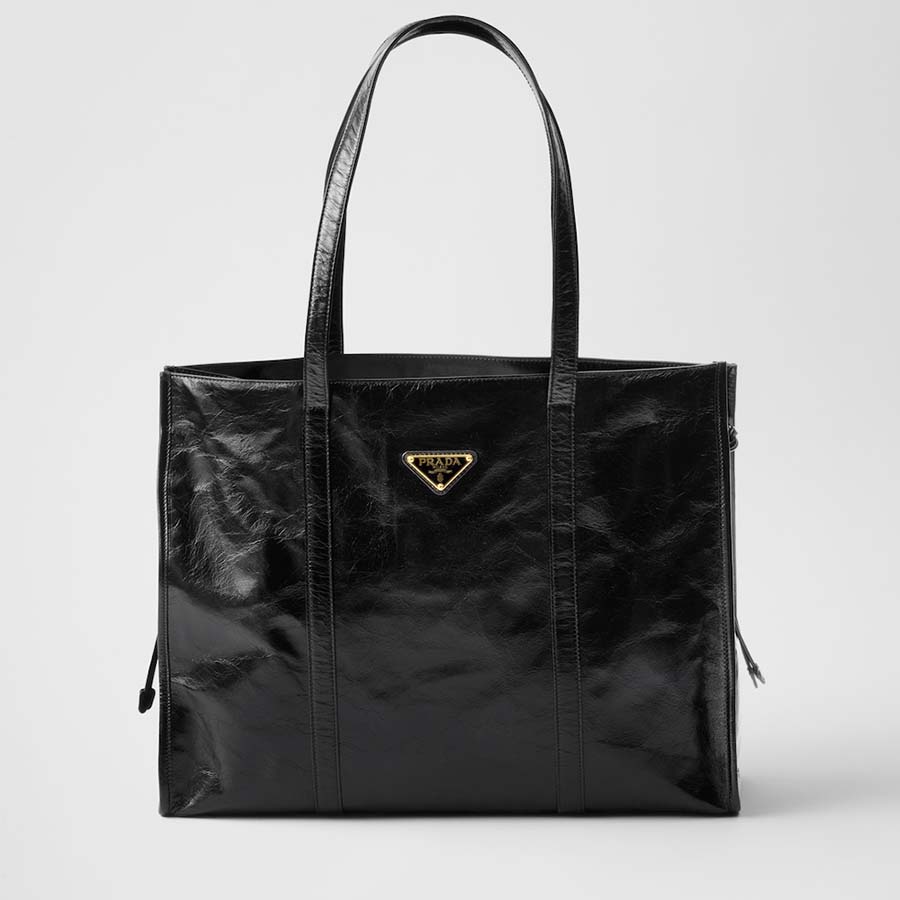 Large leather tote bag