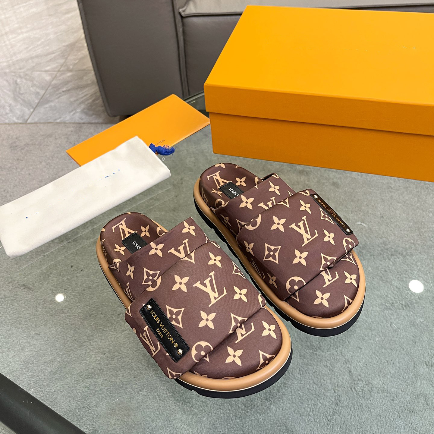 printed cotton slippers 03081