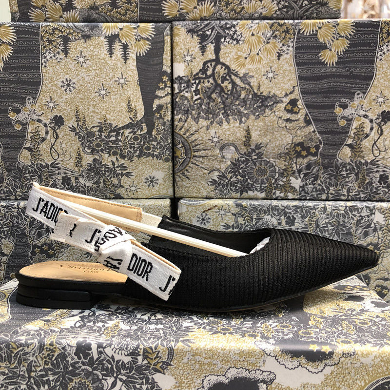 Harajuku Stripe D Letter Pointed Toe Pumps