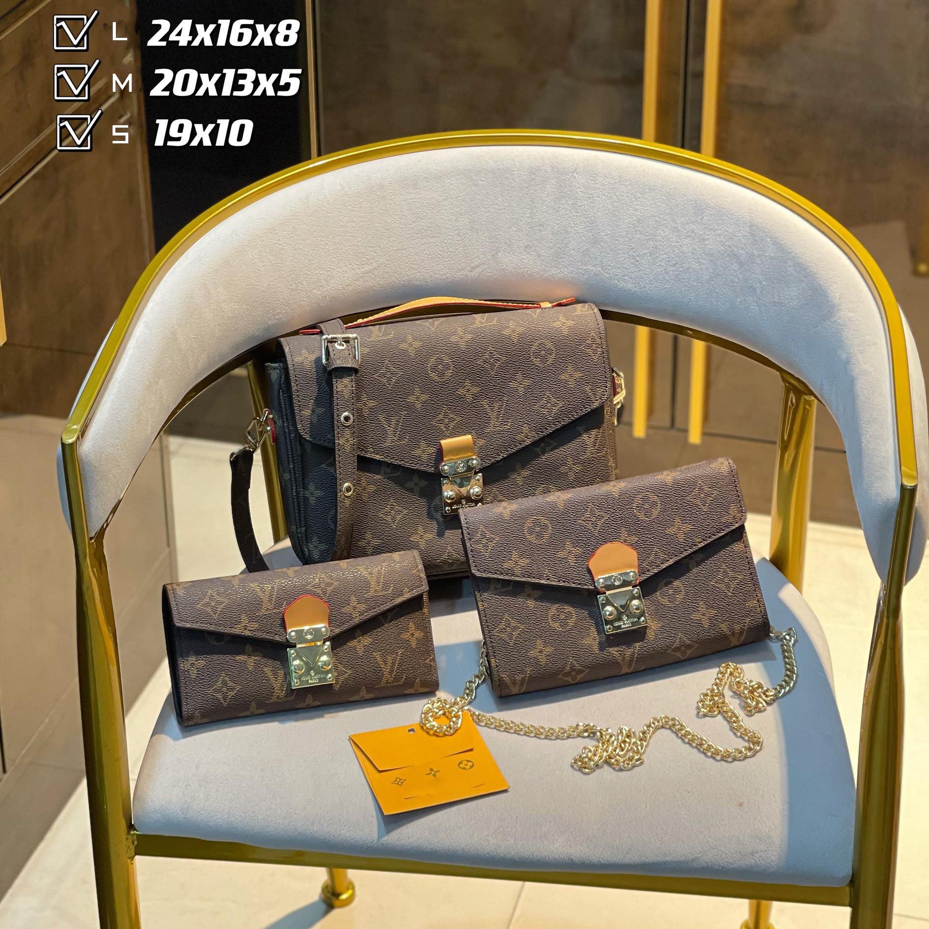 New fashion design style all-match three-piece bag S19