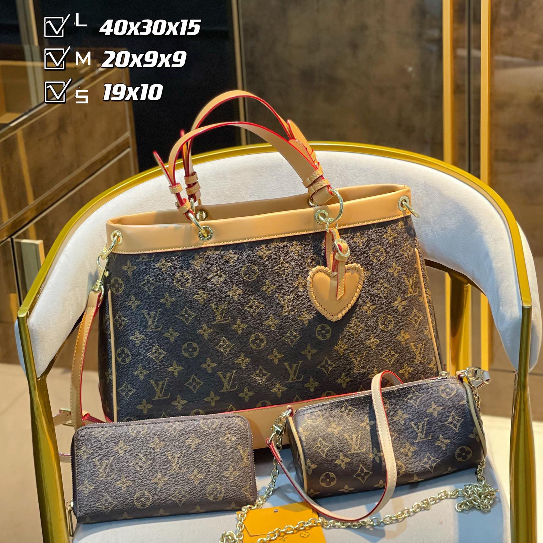 New fashion design style all-match three-piece bag S16