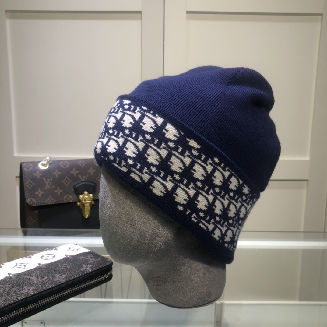 Hat men's autumn and winter knitted hat line cotton hat cold-proof wool hat cycling winter hat men
