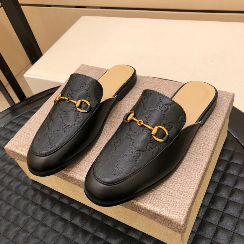 Men's Classic Lightweight Rubber Flexible Half Slippers-7