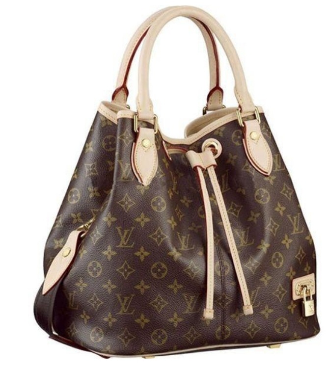 Brown Monogram Empreite Leather strap Tote Bag