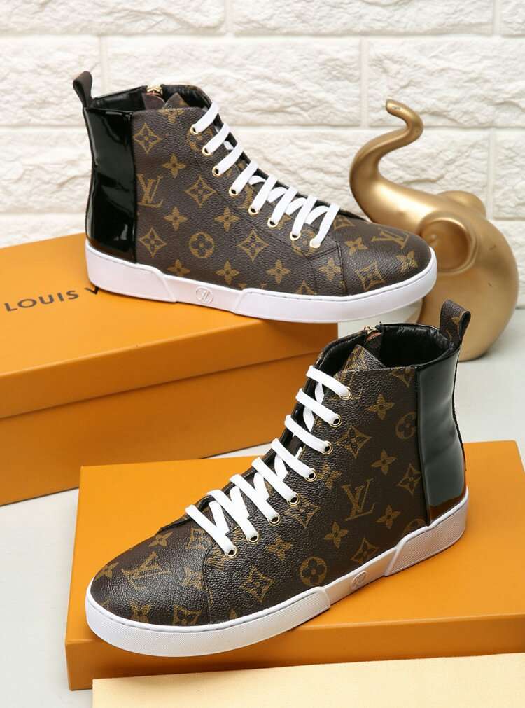 New Fashion Men's Versatile Alphabet Athletic High Top Boots